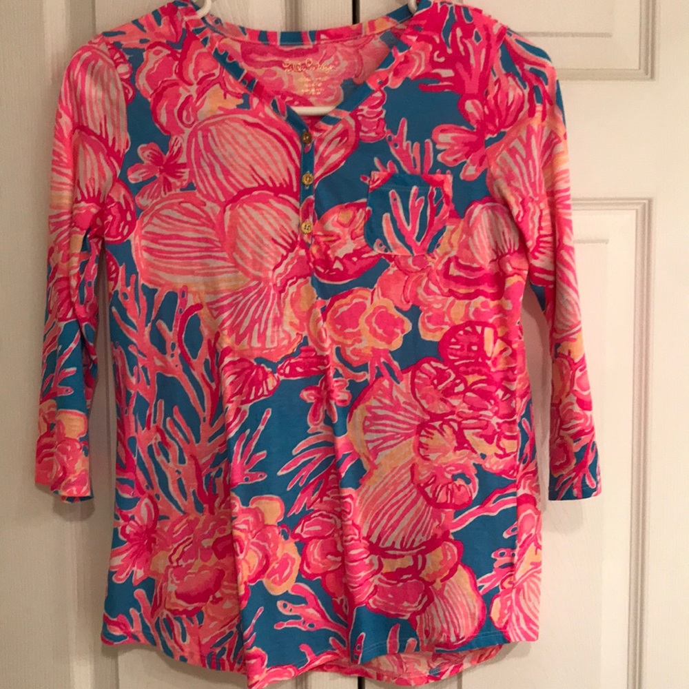 Lilly Pulitzer girls top 3/4 sleeve